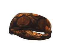Poezjzw Wine Oak Container Pattern Sports Headband Suitable For Running Yoga Running Cycling Elastic Moisture Band