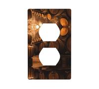 Poezjzw Wine Oak Container Pattern Wall Plateoutlet Cover, Decorative Wall Plate Size 4.5x2.76 in for Residential and Commercial Areas