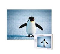 Poezjzw Winter Penguin Adult Classic Jigsaw 300 Pieces Wooden Puzzle Modern Home Decor Intellectual Game 40 X 28 Cm
