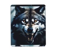 POEZJZW Wolf with Bared Fangs Pattern Mouse Pad Gaming Non-Slip Rubber Base Rectangular Mouse Mat for Desktop Computer Laptop Gaming Office 8.3 X 10.3 in