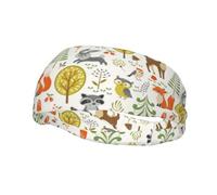 Poezjzw Woodland Animal Pattern Sports Headband Suitable For Running Yoga Elasticated Moisture Wicking Hairband