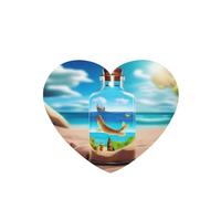 Poezjzw World In A Bottle Pattern Car Air Fresheners 4 Pcs Heart Shape Hanging Aromatherapy Tablets Scented Fresheners For Bedroom Closet Shoe