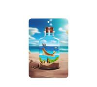Poezjzw World In A Bottle Pattern Car Air Fresheners 4 Pcs Rectangle Hanging Aromatherapy Tablets Scented Fresheners For Bedroom Closet Shoe