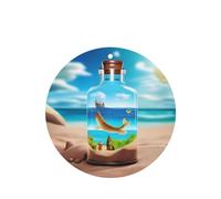 Poezjzw World In A Bottle Pattern Car Air Fresheners 4 Pcs Round Shape Hanging Aromatherapy Tablets Scented Fresheners For Bedroom Closet Shoe