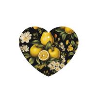 Poezjzw Yellow Orange Grapefruit Pattern Car Air Fresheners 6 Pcs Heart Shape Hanging Aromatherapy Tablets Scented Fresheners For Bedroom Closet Shoe