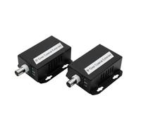 pofaa 1 Set Black IP Network to Coaxial Extender Transfer From Net Cable Transmission to Coax Line 500M Ethernet Converter Kit for CCTV