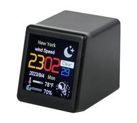 pofaa Smart WIFI Weather Station Clock DIY Cute GIF Animations Desktop Decoration Electronic Album Function MINI Clock A Easy Install