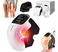 Pofeiya Knee Bliss Massager,Cordless Kneebliss Machine Knee Bliss Red Light Massager with Infrared Heat and Vibration Compression Led Screen,for Knee Joint Pain Muscles Injury Swelling Stiffness 1Pcs