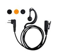POFENAL RDM2070D 2-Wire Surveillance Earpiece for Motorola Walkie Talkies (CLS1410/CP200/GP2000) & Bearcom Radios - Walkie Talkie Radio Headset with Big PTT Mic & 2-Pin Acoustic Tube(1 Pack)