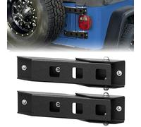 POFENZE Tailgate Hinge Set Compatible with 1997-2006 Jeep Wrangler TJ, Heavy Duty Rear Door Hinges, Carbon Steel Construction, 2 PCS Black