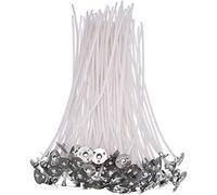 POFET 100pcs Candle Wicks - 20cm Pre-waxed Waxed Wicks for Candle Making DIY