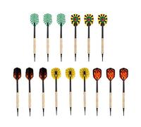 POFET 15pcs Darts Set Soft Tip Darts with Dart Flights Tip Points for Electronic Dartboard Home Bar Party Use