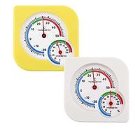 POFET 2 PCSMini Indoor Thermometer,Temperature Humidity Monitor Gauge for Home Room Kitchen Patio Planting Room