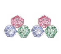 POFET 2 Set 6pcs Multicolor 12 Sided Resin Dice Astrology Tarot Constellation Divination Model B