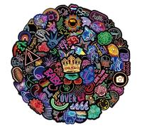 POFET 200PCS Neon Graffiti Stickers Cool Stickers Small Waterproof Vinyl Sticker for Laptop Bicycle Motorcycle Skateboard Helmet Car Suitcase