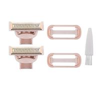POFET 2PCS clean beard tools Replacement Heads Hair remover Replacement Head Rose Gold Plated Body Replacement Head with Covers Compatible for Flawless Nu