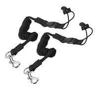 POFET 2PCS Kayak Paddle Leash Fishing Rod Leash Universal 21”-61” Black