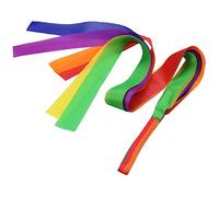POFET 4pcs Dance Ribbon Gym Rhythmic Art Gymnastic Ballet Streamer Hand Held Kid Toy