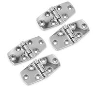 POFET 4pcs Durable 316 Marine Stainless Steel Casting Strap Hinge Door Hinge for Boat Yacht RV
