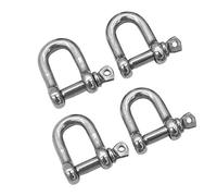 POFET 4Pcs M12 316 Stainless Steel D Ring Shackle Lock,Shackle Chain Buckle Lifting Shackle,for Heavy Duty Construction Marine Shackles,Vehicle Recovery, Hauling