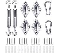 POFET 5mm 304 Stainless Steel Shade Sail Hardware Kit for Rectangle and Square Sun Shade Sail Installation