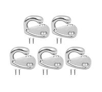 POFET 5pcs 316 Stainless Steel Marine Grade Stainless Steel Boat Hook Coat and Hat Hook Wall Mount