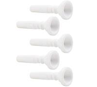 POFET 5pcs ABS Plastic Trumpet Mouthpiece for Trumpet Accessories - White