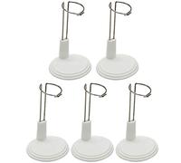 POFET 5pcs White Adjustable Doll Stand for 6-8 Inch American Dolls and Baby Dolls Display Holder