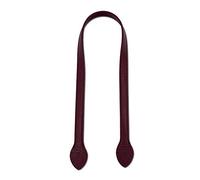 POFET 60cm Solid PU Leather Tote Bag Belt Strap Handbag Handle for Bag Making, Purse Making sew on Bag Handle Replacement a Pair (2 Pieces) - Wine Red