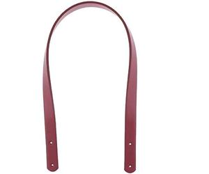 POFET 60cm Solid PU Leather Tote Bag Belt Strap Handbag Handle for Bag Making, Purse Making sew on Bag Handle a Pair (2 Pieces) - Red