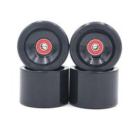 POFET 78 A Longboard Wheels for Penny Softweehls ABEC 9 Ball Bearing Retro & Mini Cruiser Skateboard Board 70x51mm Long Ball Bearing Shop (Black)