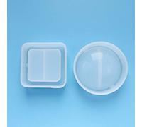 POFET Ashtray Molds for Resin Casting Resin Silicone Molds for Ashtray Square and Round Large Size Resin Art Molds