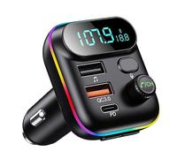 POFET Bluetooth Adapter for Car Wireless FM Radio Transmitter Wireless Bluetooth 5.0 MP3 Music Player QC3.0 USB Quick Charge