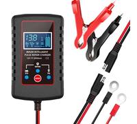 POFET Car Battery Charger 6 V 12 V Smart Motorbike Battery Charger for Car Truck Motorcycle Lawn Mower Boat Marine Batteries