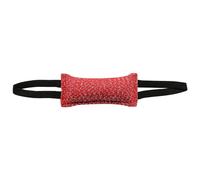 POFET Dog Tug Game Dog Bite Tug with 2 Strong Handles, Durable Dog Pull Game, Jute Bite or Medium to Large Dogs, Interactive for Tug of War, Fetch,Puppy Training Interactive Play