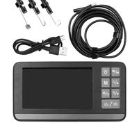 POFET Dual Lens Borescope Endoscope Camera with Light, 1080P Sewer Camera, 4.3 Inch LCD Screen, IP67 Waterproof, Black, USB, 5Meter Cable
