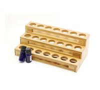 POFET Essential Oils Storage Rack, 3 Tiers Essential Oils Nail Polish Display Holder for 30ml Bottles, Bamboo Wood