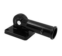 POFET Flag Pole Holder, Adjustable Heavy Duty Aluminum Flag Pole Bracket for Outside House, Rust-Free Multi-Position Mounting Bracket flag pole clips(Black)