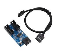 POFET Motherboard USB 2.0 9pin Header 1 to 2 Extension Hub Splitter Adapter