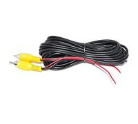 POFET RCA Extension Video Cable with Red Reverse Trigger Leads for Auto Car Rear View Monitor Camera CCTV LED Wiring (6 Meters 20 Feet)