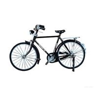 POFET Retro Bicycle Model Ornament for Kids Adults, Simulation Mini Bike Model Scale Kit, 1:10 Creative Iron Art Tabletop Ornament Toys Gifts for Home Office(Black)