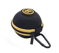 POFET Spherical Storage Bag Zip-Up Cue Ball Case,For Attaching Cue Balls,Pool Balls, Billiard Balls, Training Balls to Your Cue Ball Bag（Black）