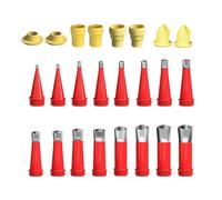 POFET Universal Integrated Rubber Nozzle Tool Kit, Reusable Stainless Steel Caulking Nozzle Set with Connection Base, Caulking Nozzle Applicator Kit for Kitchen Bathroom Brick Joint