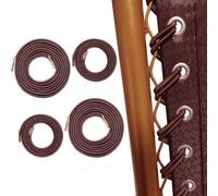 POFET Universal Replacement Cords Laces Recliner Replacement Elastic Cord for Zero Gravity Chair, Garden Sun Recliners, Lounge Chair and Bungee Chair, 4 Pack, Brown