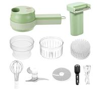 POFET USB Electric Vegetable Choppers for Slicing and Dicing Fruits and Vegetables With Whisk and Plate Cleaning Brush