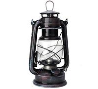 POFET Vintage Storm Lantern Lights Oil Lamp Burning Lantern Retro Kerosene Lamps Classic Oil Lamp Table Lanterns for Home, Garden, Camping Citronella - Red