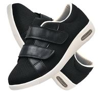 POFH Diabetic Shoes for Women with Swollen Feet, The Elderly Diabetic Edema Swollen Feet Outdoor Shoes Extra Wide Width Easy On & Off Walking Sneakers (Color : Black, Size : 41 EU)