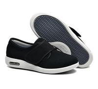 POFH Diabetic Womens Footwear Women's Air Cushion Slip-On Walking Shoes-Orthopedic Diabetic Walking Shoes Breathable with Arch Support Knit Casual Shoes (Color : Black, Size : 43.5 EU)