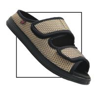 POFH Mens Slip On Trainers Extra Wide Width Shoes Open Toe Edema Shoes for Swollen Feet Men Men Slippers Orthopedic Shoes for Swollen Feet Women Comfort Feet Sandals Edema Shoes(Brown,9)