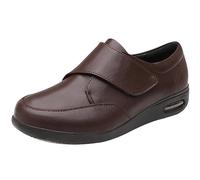 POFH Shoes for Mens with Swollen Feet Mens Orthopedic Trainers Wide Fitting Mens Shoes Sandals Air Cushion Slip-On Orthopedic Diabetic Walking Shoes Slip on Shoes (Color : Brown, Size : 41 EU)